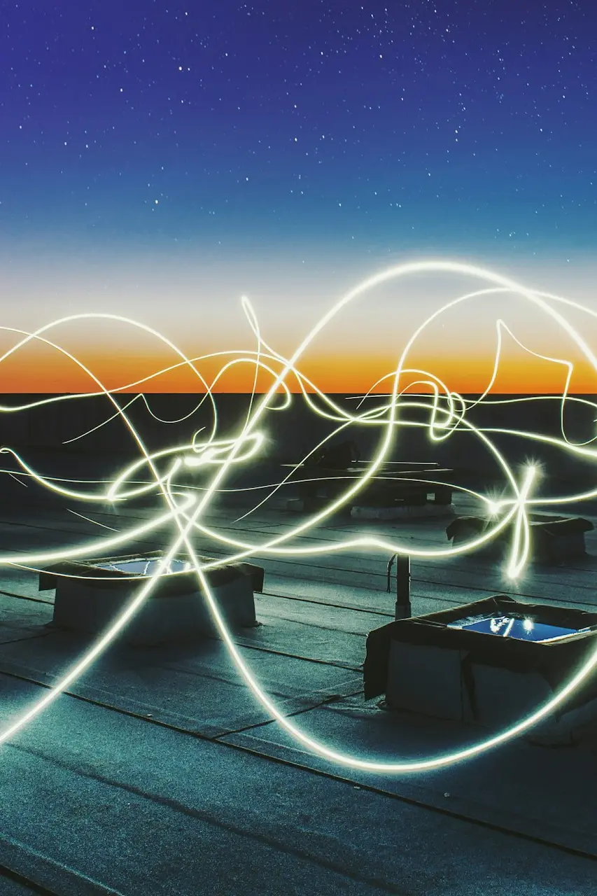 time lapse photography of square containers at night
